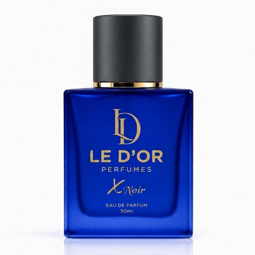 X Noir luxury perfume bottle by Le D'Or