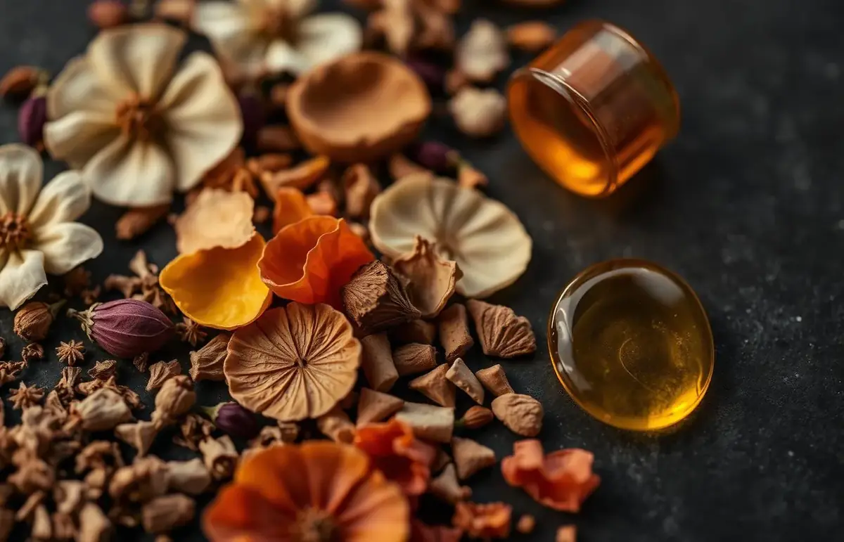 Natural perfume ingredients at the Le D'Or workshop
